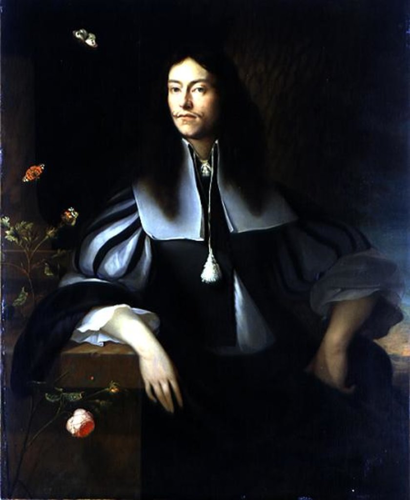 Detail of Portrait of an Unknown Gentleman, 1663 by Ottmar the Elder Elliger