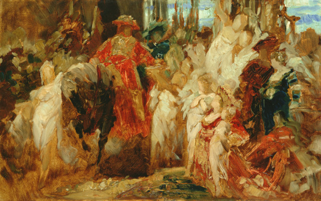 Detail of Study for The Entrance of Emperor Charles V into Antwerp in 1520, 1876-77 by Hans Makart