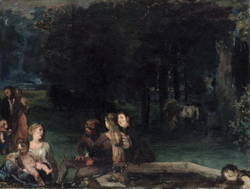 Detail of The Villa Borghese, 1870-71 by Hans von Marees