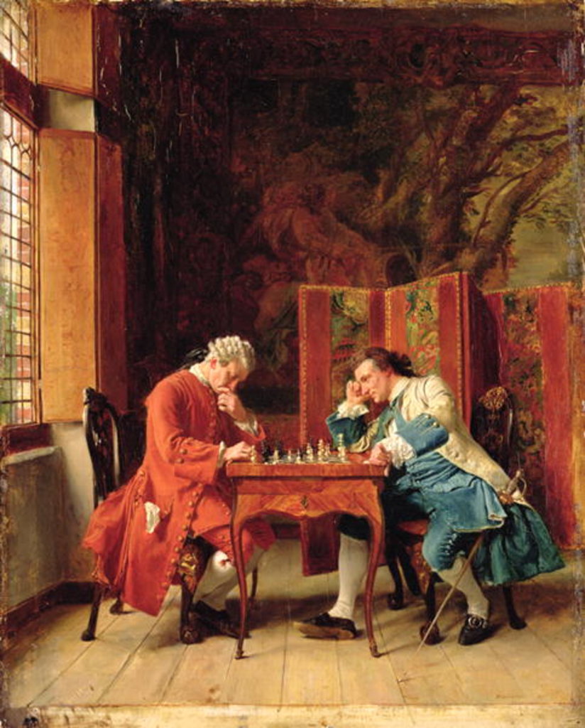 Detail of The Chess Players, 1856 by Jean-Louis Ernest Meissonier