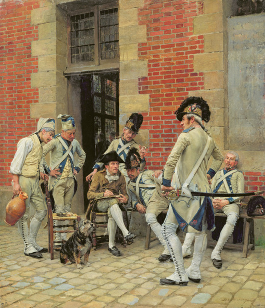 Detail of The Sergeant's Portrait, 1874 by Jean-Louis Ernest Meissonier