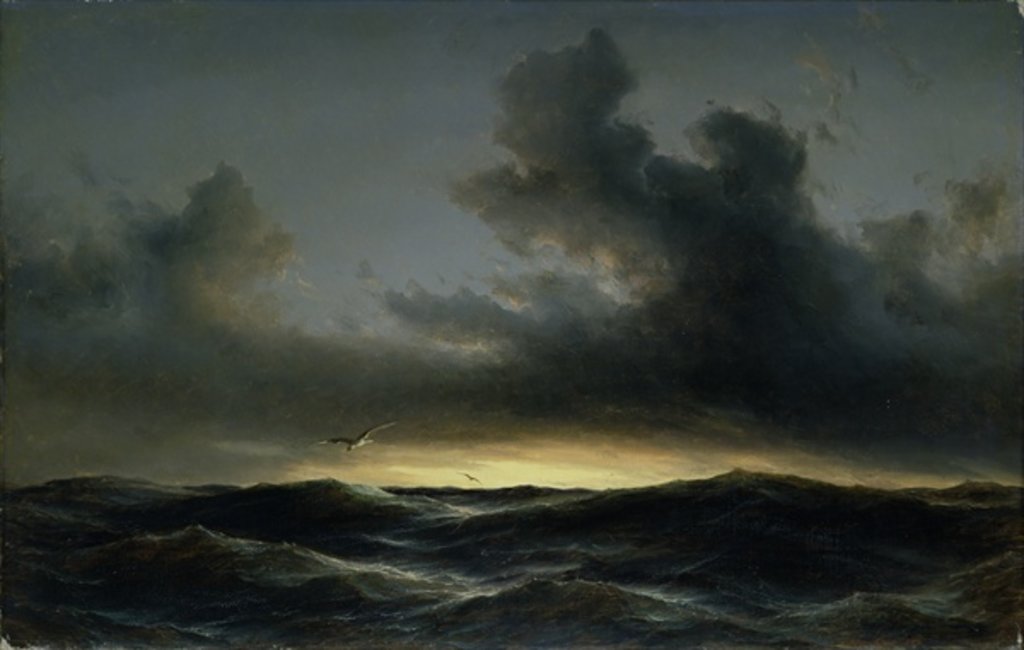 Detail of Marine Solitude, 1852 by Anton Melbye