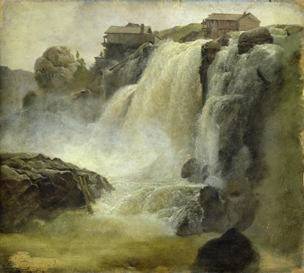 Detail of Haugfoss in Norway, 1827 by Christian Ernst Bernhard Morgenstern
