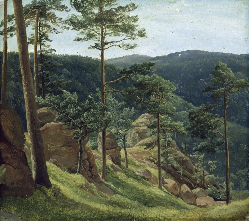 Detail of View of Mount Brocken, 1829 by Christian Ernst Bernhard Morgenstern
