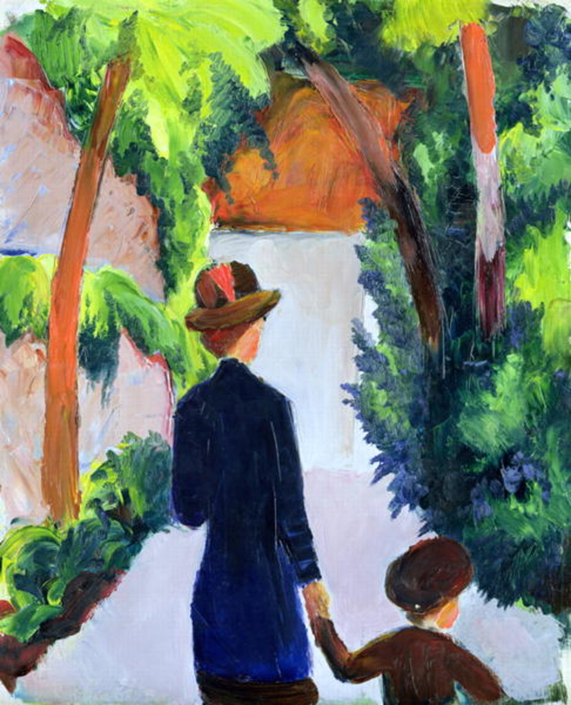 Detail of Mother and Child in the Park, 1914 by August Macke