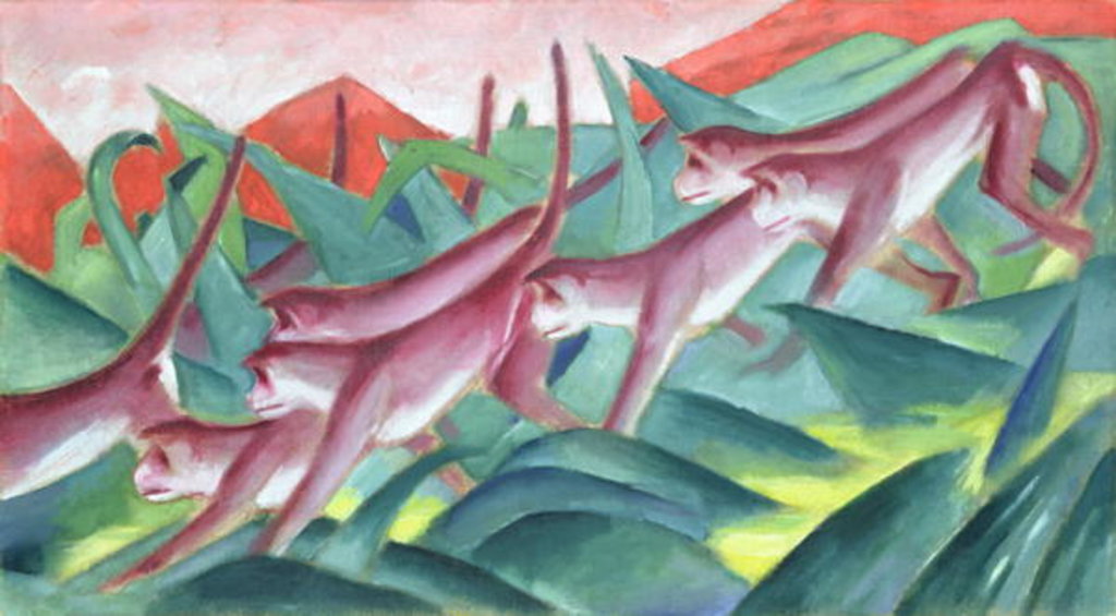 Detail of Monkey Frieze, 1911 by Franz Marc