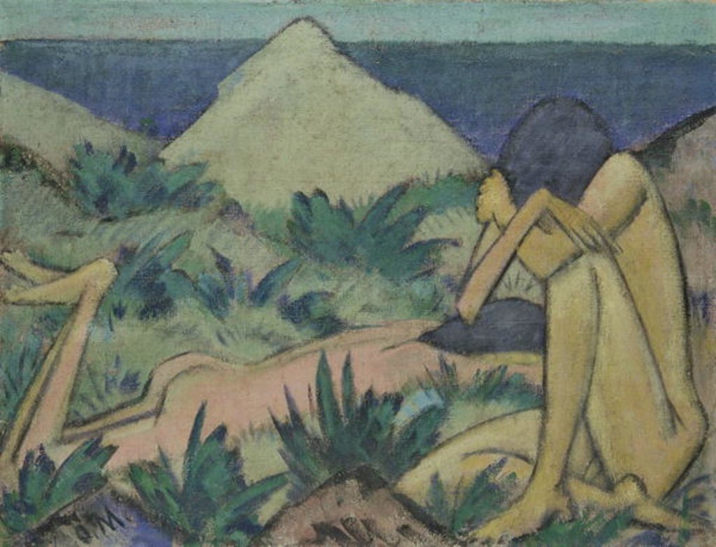 Detail of Nudes in Dunes, c.1919-20 by Otto Muller or Mueller