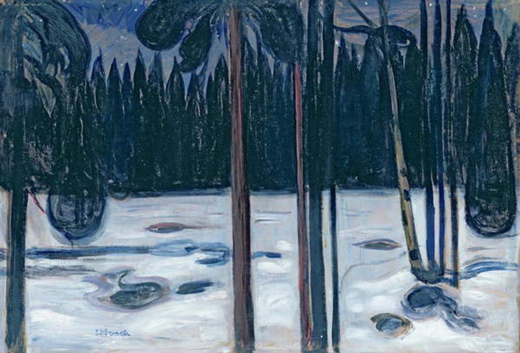 Detail of Winter Landscape by Edvard Munch