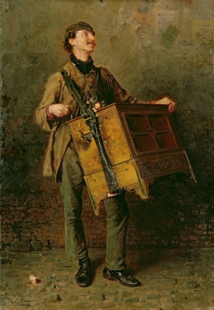 Detail of The Hurdy-Gurdy Man, 1869 by Ludwig Knaus