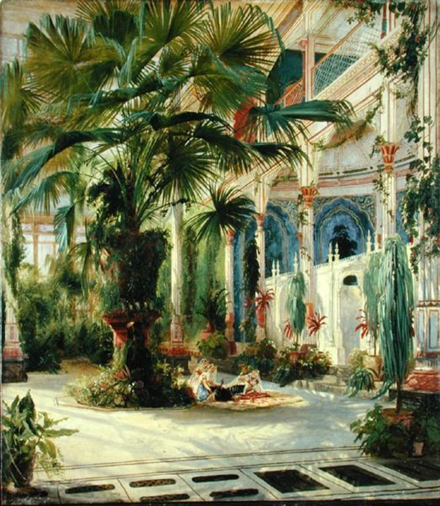 Detail of Interior of the Palm House at Potsdam, 1833 by Karl Blechen