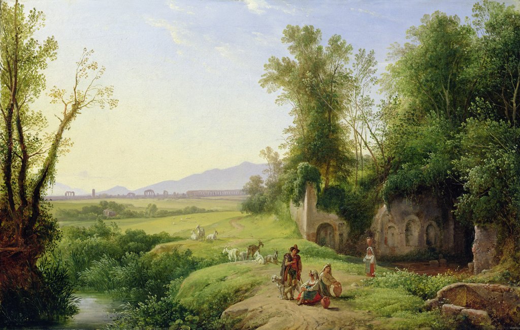 Detail of The Grove of Egeria by Franz Ludwig Catel