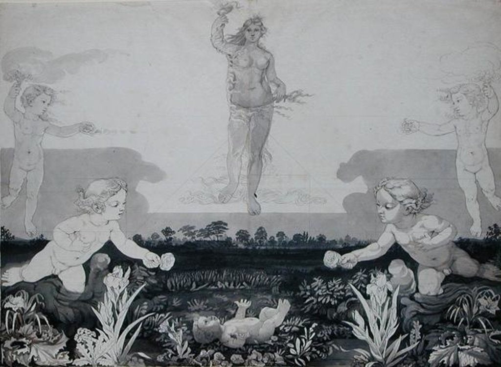 Detail of Study for the lower half of 'The Morning', 1803 by Philipp Otto Runge