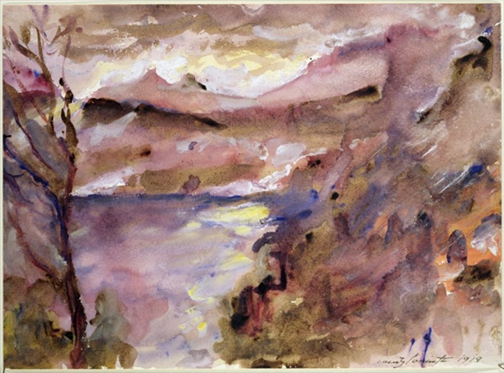 Detail of View of Walchen Lake, 1919 by Lovis Corinth