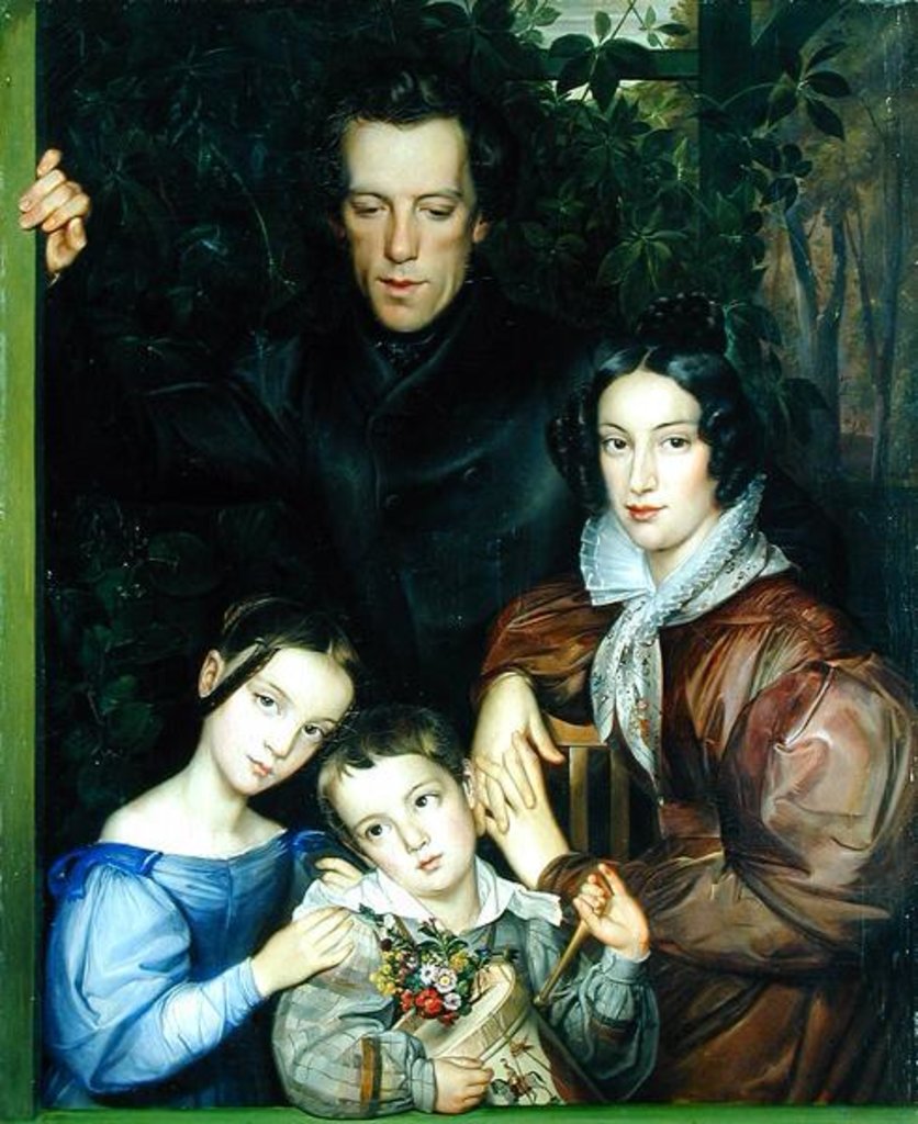 Detail of The Rauter Family, 1836 by Johann Friedrich Dieterich
