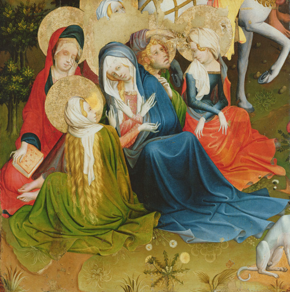 Detail of Group of Women at the Crucifixion, panel from the St. Thomas Altar from St. John's Church, Hamburg, begun in 1424 by Francke Master