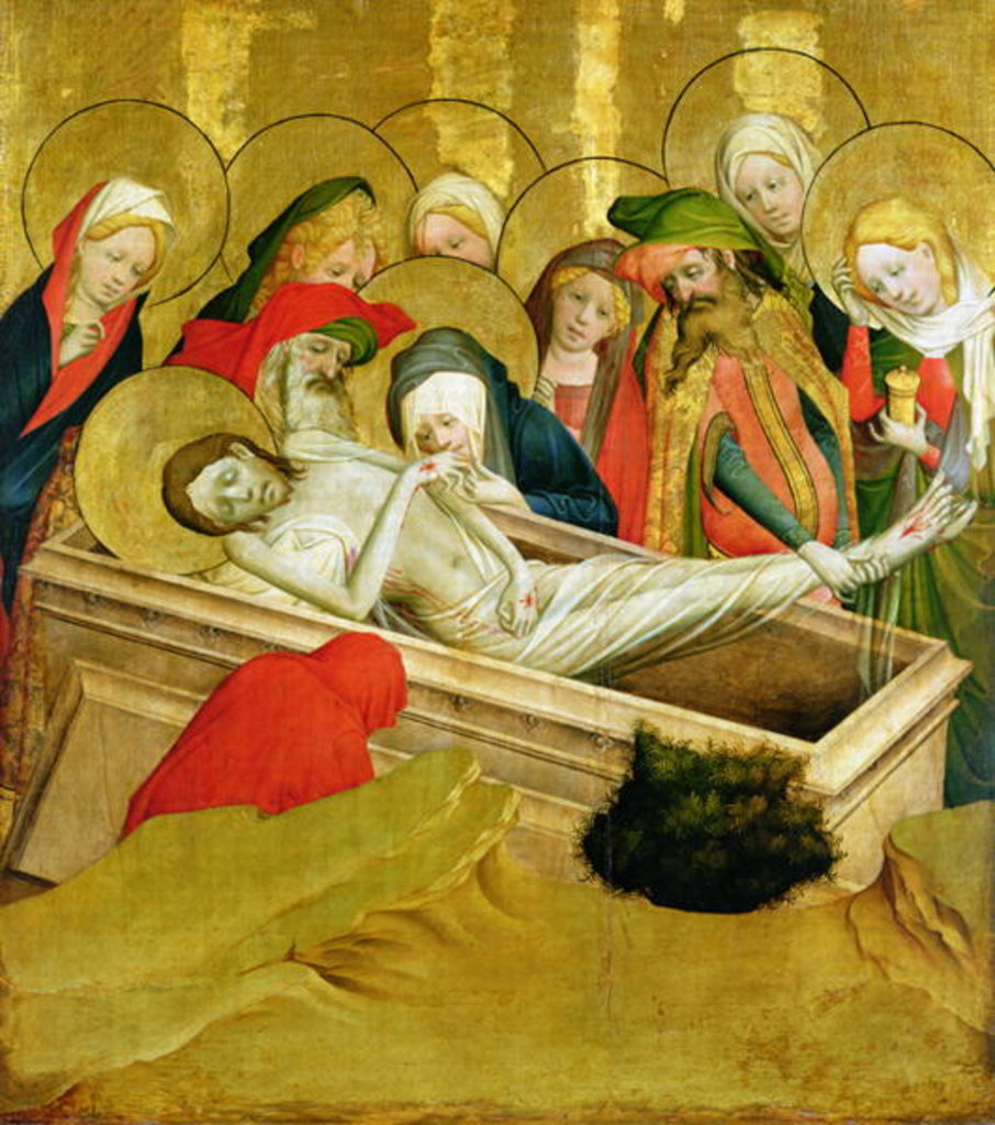 Detail of The Entombment, panel from the St. Thomas Altar from St. John's Church, Hamburg, begun in 1424 by Francke Master