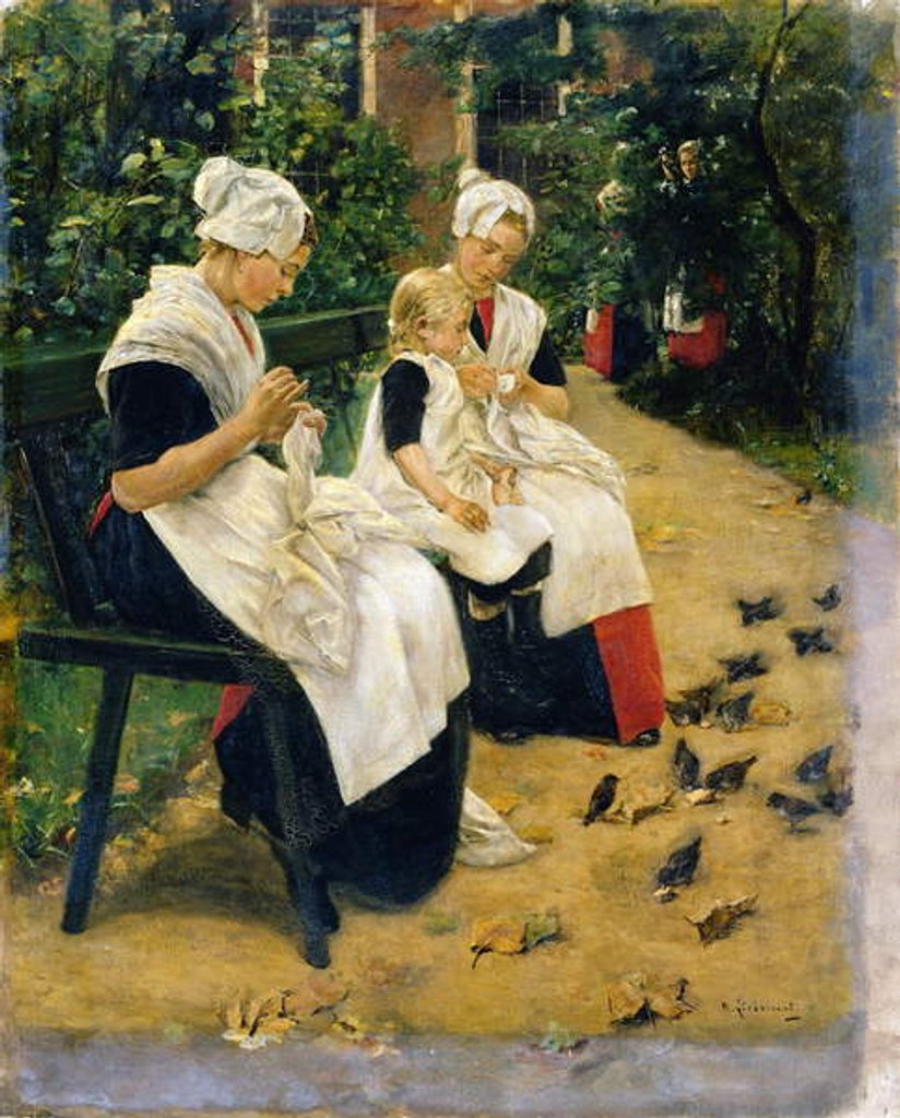 Detail of Amsterdam Orphans in the Garden, 1885 by Max Liebermann