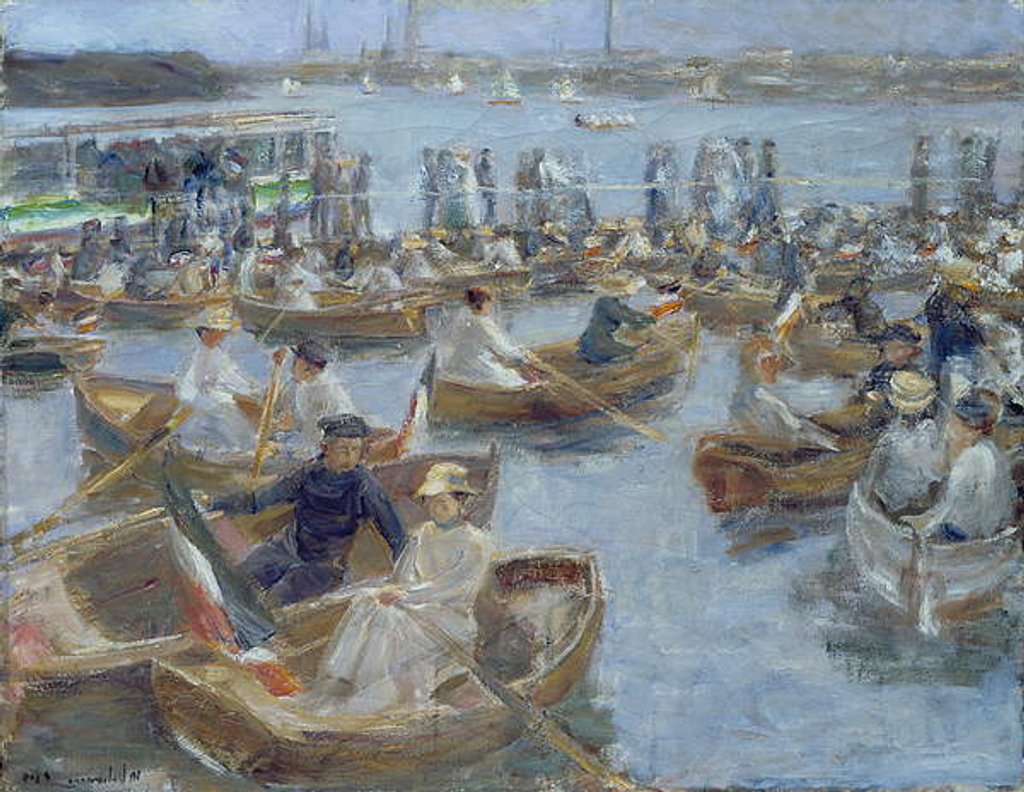 Detail of Evening at the Uhlenhorster Fahrhaus, 1910 by Max Liebermann