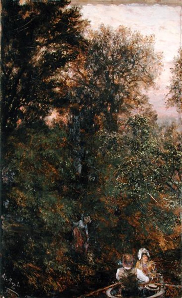 Detail of Boat Trip, 1892 by Adolph Friedrich Erdmann von Menzel