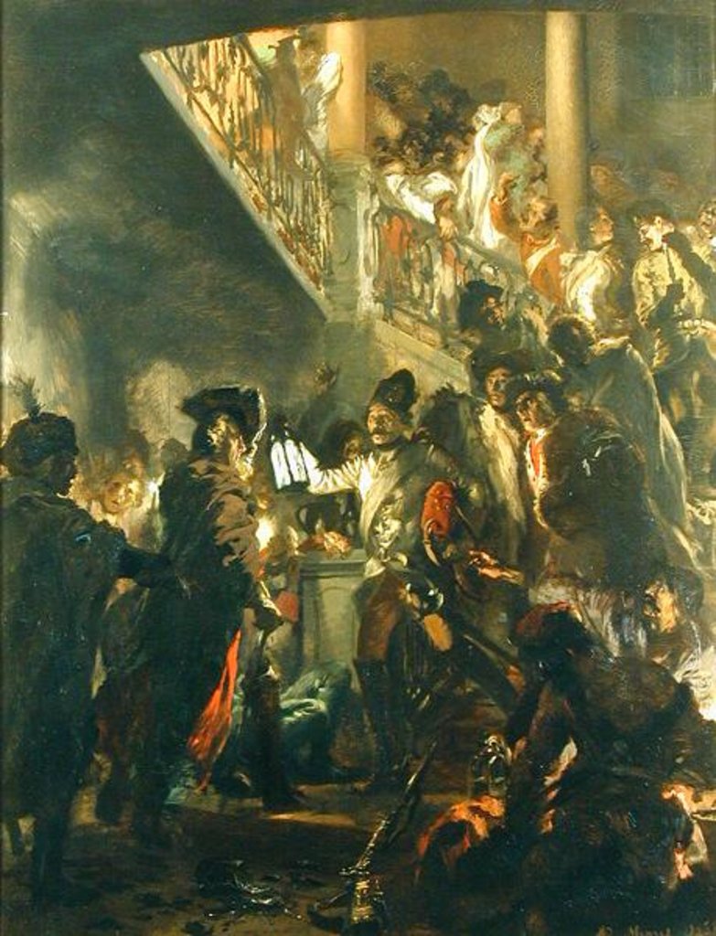 Detail of Frederick II the Great in Lissa, 1757, Bonsoir, Messieurs!, 1858 by Adolph Friedrich Erdmann von Menzel