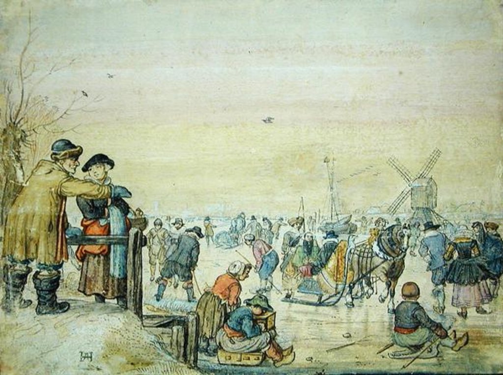 Detail of Enjoying the Ice, 1630 by Hendrik Avercamp