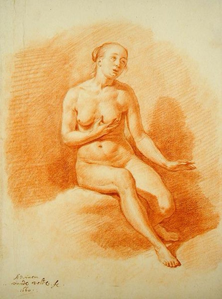 Detail of Female Nude, 1660 by Adriaen van de Velde