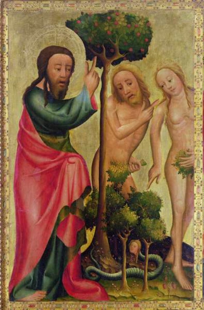 Detail of God the Father Punishes Adam and Eve by Master Bertram of Minden
