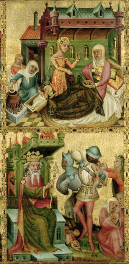 Detail of Nativity of the Virgin and the Massacre of the Innocents by Master Bertram of Minden