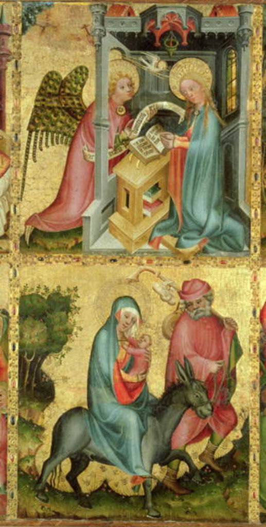 Detail of The Annunciation and the Flight into Egypt by Master Bertram of Minden
