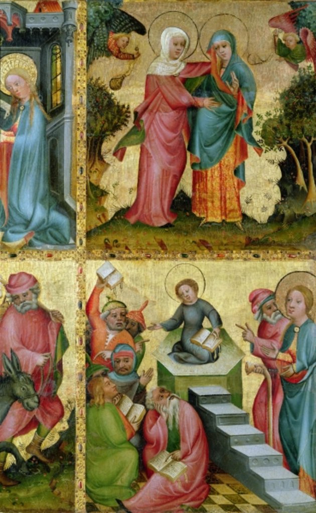 Detail of The Visitation and the Dispute with Doctors by Master Bertram of Minden