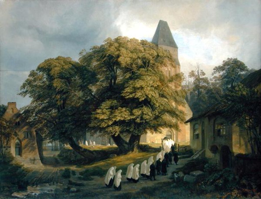 Detail of Elstorf Churchyard, near Hamburg, 1837 by Jacob Gensler