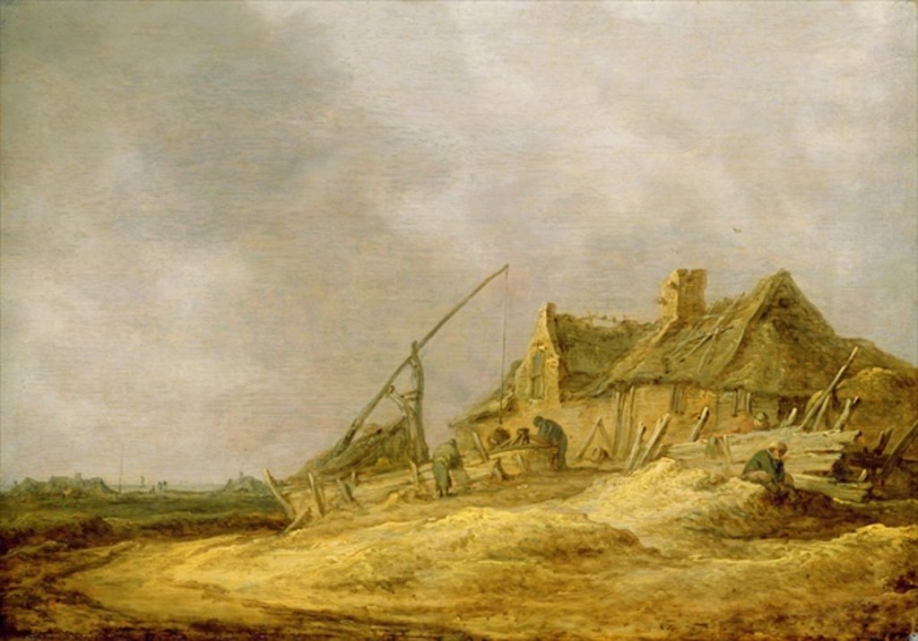 Detail of Farmstead, 1632 by Jan Josephsz van Goyen