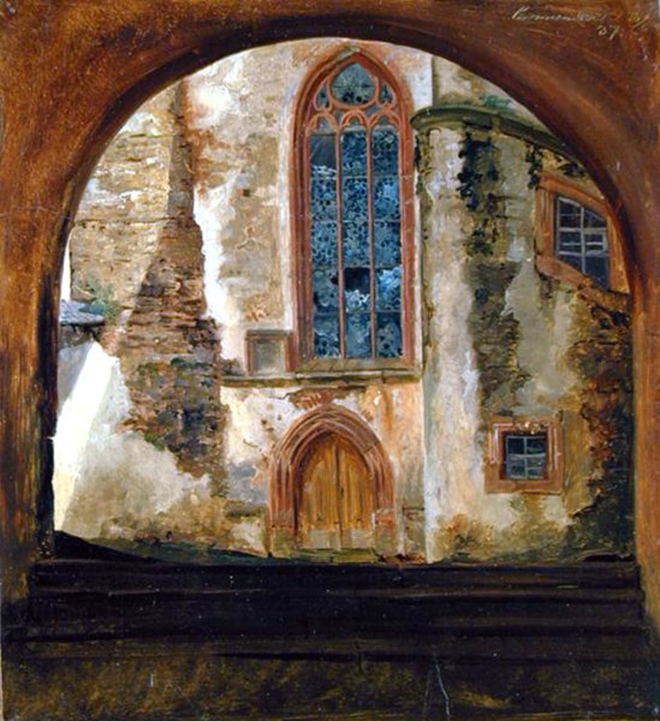 Detail of Detail of Rochsburg Castle in Saxony by Johann Herman Carmiencke