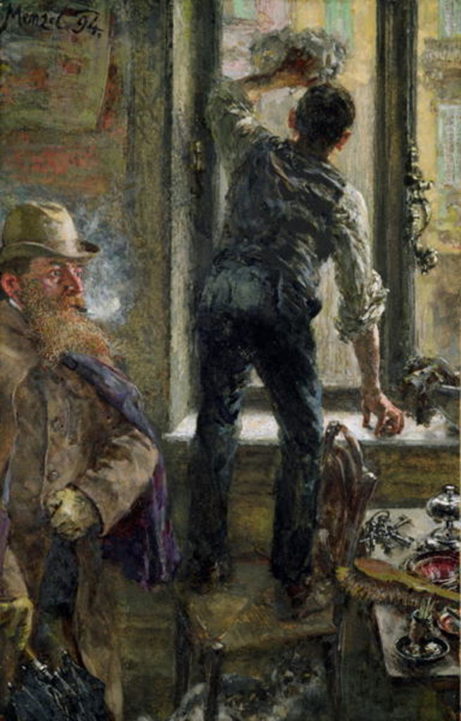 Detail of Breakfast at the Cafe, 1894 by Adolph Friedrich Erdmann von Menzel