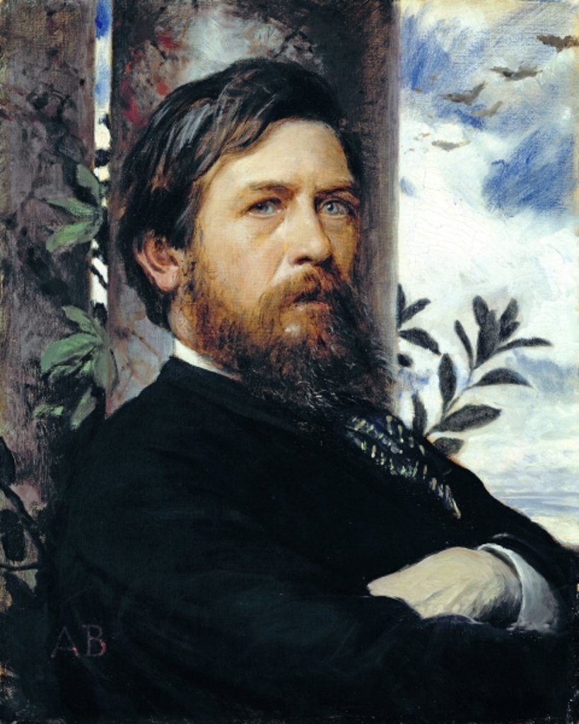 Detail of Self Portrait, 1873 by Arnold Bocklin