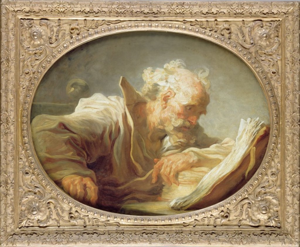 Detail of A Philosopher, c.1764 by Jean-Honore Fragonard