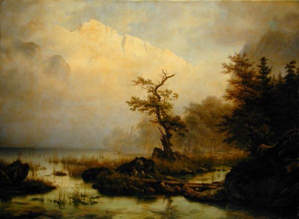Detail of An Autumn Morning at Konigssee, 1835 by Thomas Fearnley