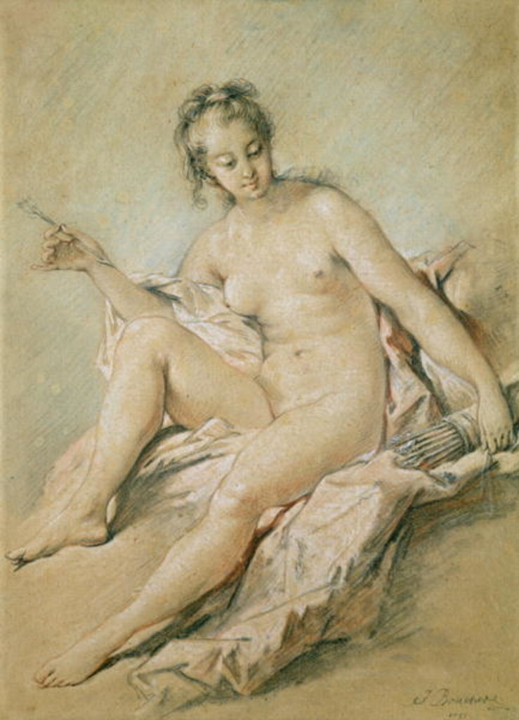 Detail of A study of Venus, 1751 by Francois Boucher
