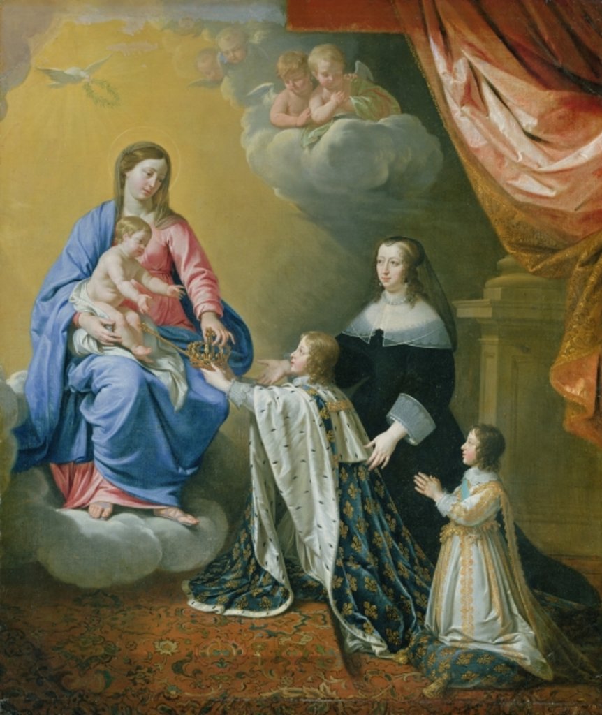 Detail of The Virgin Mary gives the Crown and Sceptre to Louis XIV, 1643 by Philippe de Champaigne