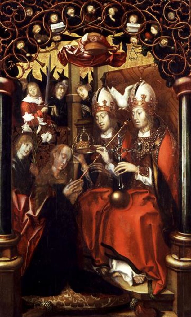 Detail of The Crowning of the Virgin Mary by Hans Fries