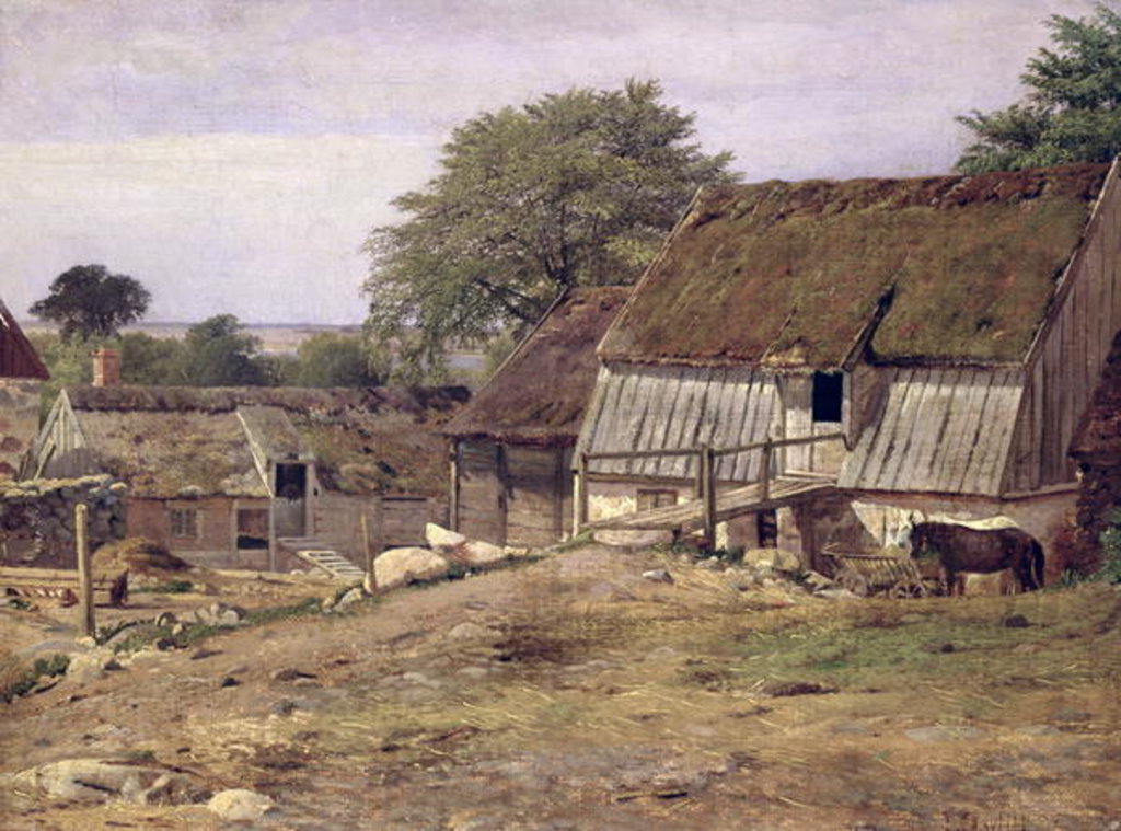 Detail of A Farmhouse in Sweden, 1834 by Louis Gurlitt