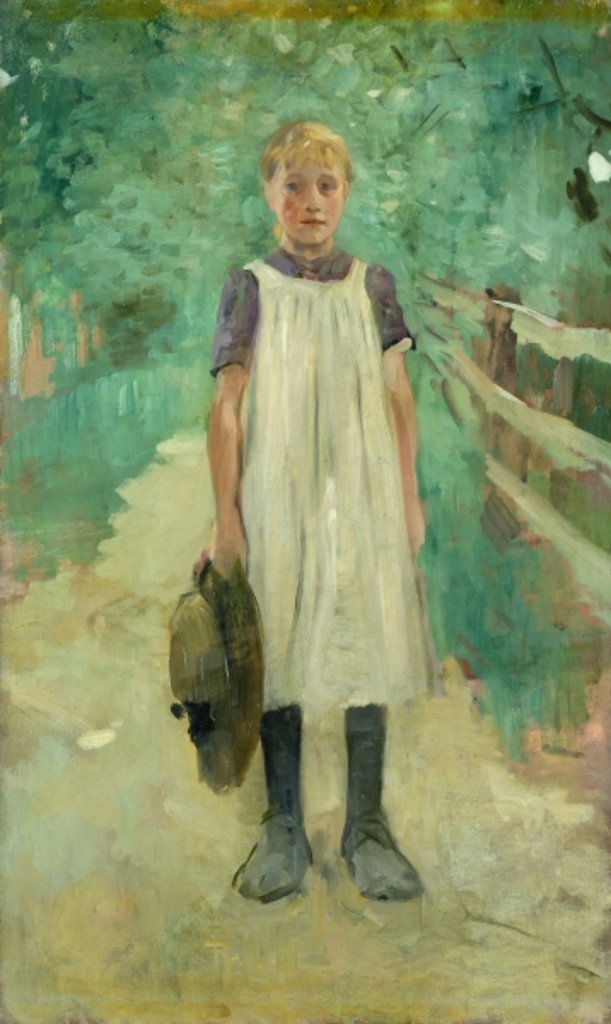 Detail of A Farmgirl, 1895 by Thomas Ludwig Herbst