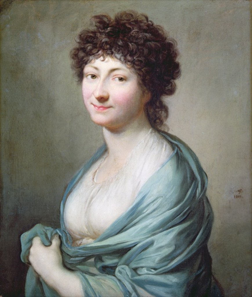 Detail of The Daughter: Portrait of Caroline Susanne Graff, 1801 by Anton Graff