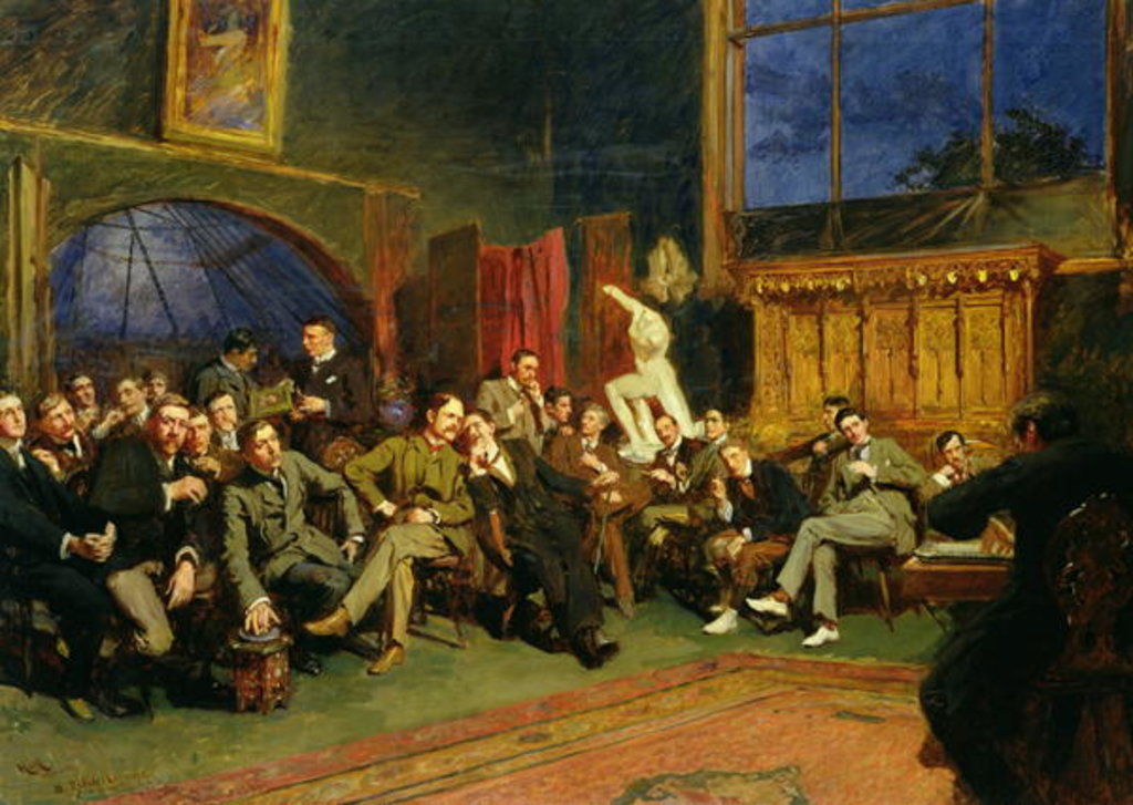 Detail of Evening in the Studio with my Students, 1886 by Hubert von Herkomer
