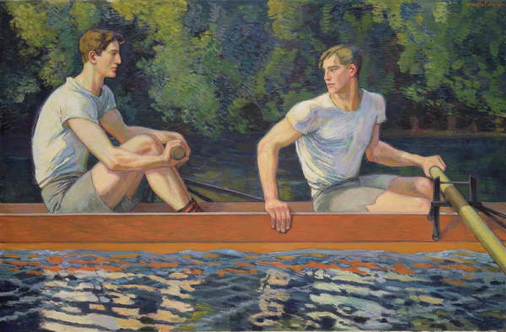 Detail of Rowers by Ludwig von Hofmann