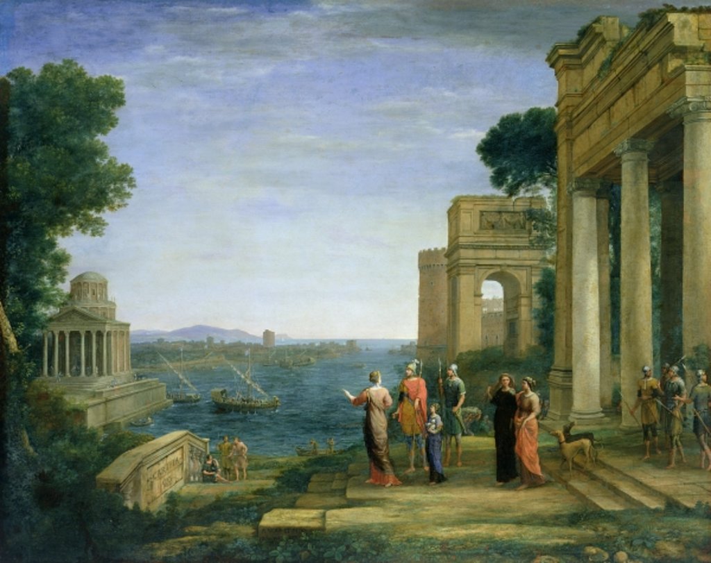 Detail of Aeneas and Dido in Carthage, 1675 by Claude Lorrain (1600-82)