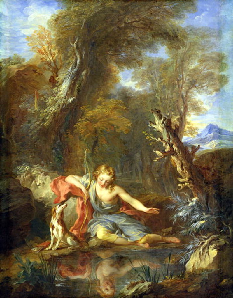 Detail of Narcissus, 1728 by Francois Lemoyne