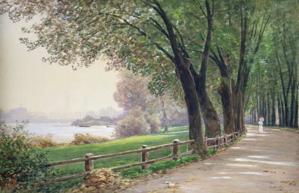 Detail of The Fontenay in Hamburg by Ascan Lutteroth