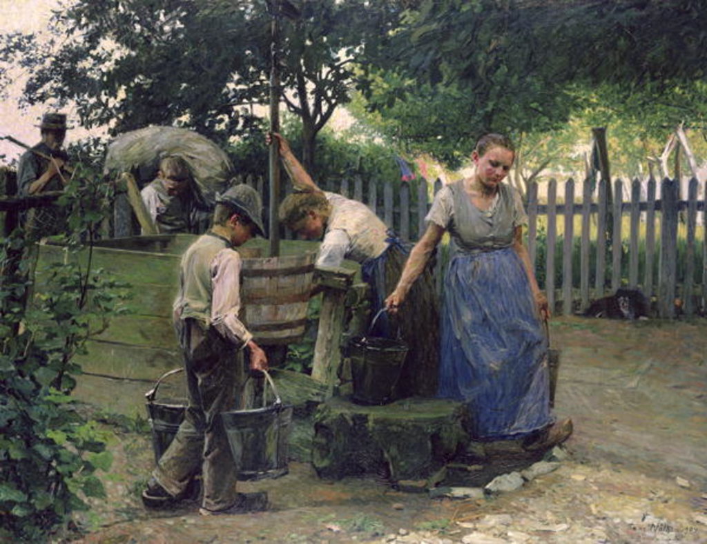Detail of At the Well by Franz Nolken