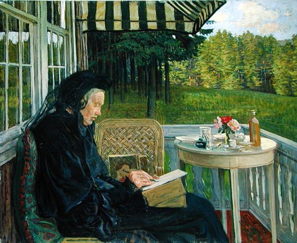 Detail of Marie Zacharias, Sunny Evening, 1904 by Leopold Karl Walter von Kalckreuth